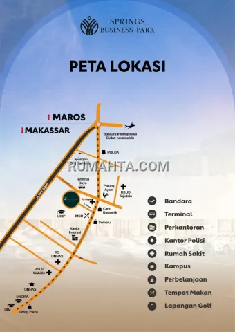 RUKO SPRINGS BUSINESS PARK DI MUTIARA DAYA LOKASI STRATEGIS AREA BISNIS