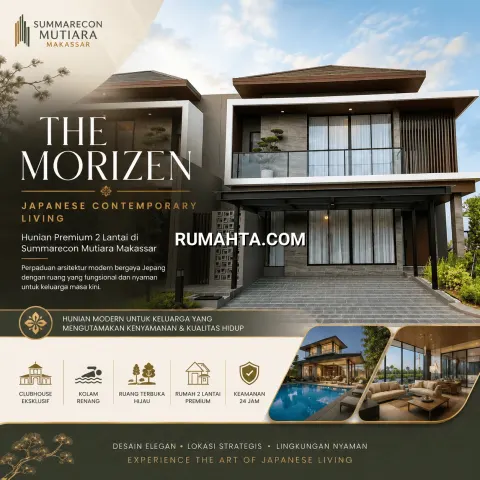 Rumah Cantik Gaya Jepang di Summarecon Mutiara Makassar Type The Morizen Lokasi Asri dan Sejuk