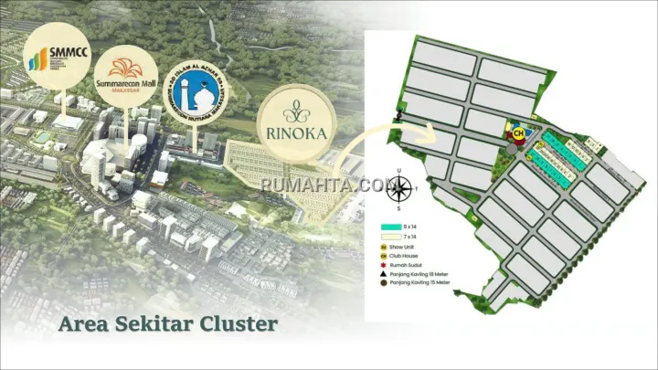 Dijual Rumah Mewah Makassar desain Klasik Paris Lokasi Cantik depan Mall Summarecon dan Sekolah Al-Azhar Lebar 7 hanya 1,9 M-an saja