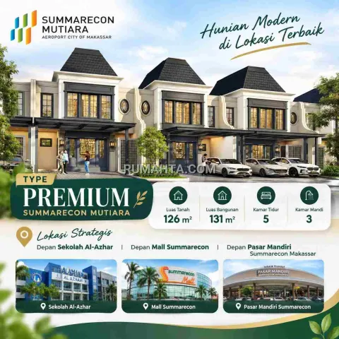 Rinoka Makassar Hunian Mewah 2 Lantai di Kawasan Strategis Summarecon Mutiara Makassar