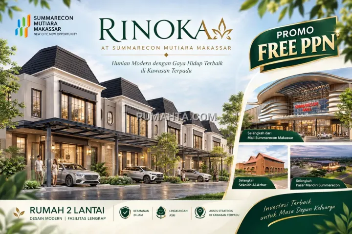 Rumah Premium Rinoka Summarecon Mutiara Makassar Type Paris Classic Standar