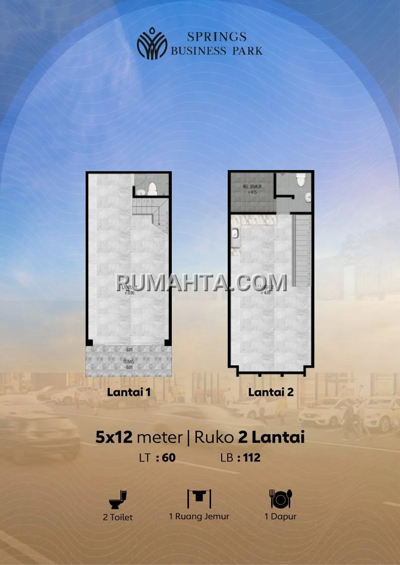 RUKO SPRINGS BUSINESS PARK DI MUTIARA DAYA LOKASI STRATEGIS AREA BISNIS