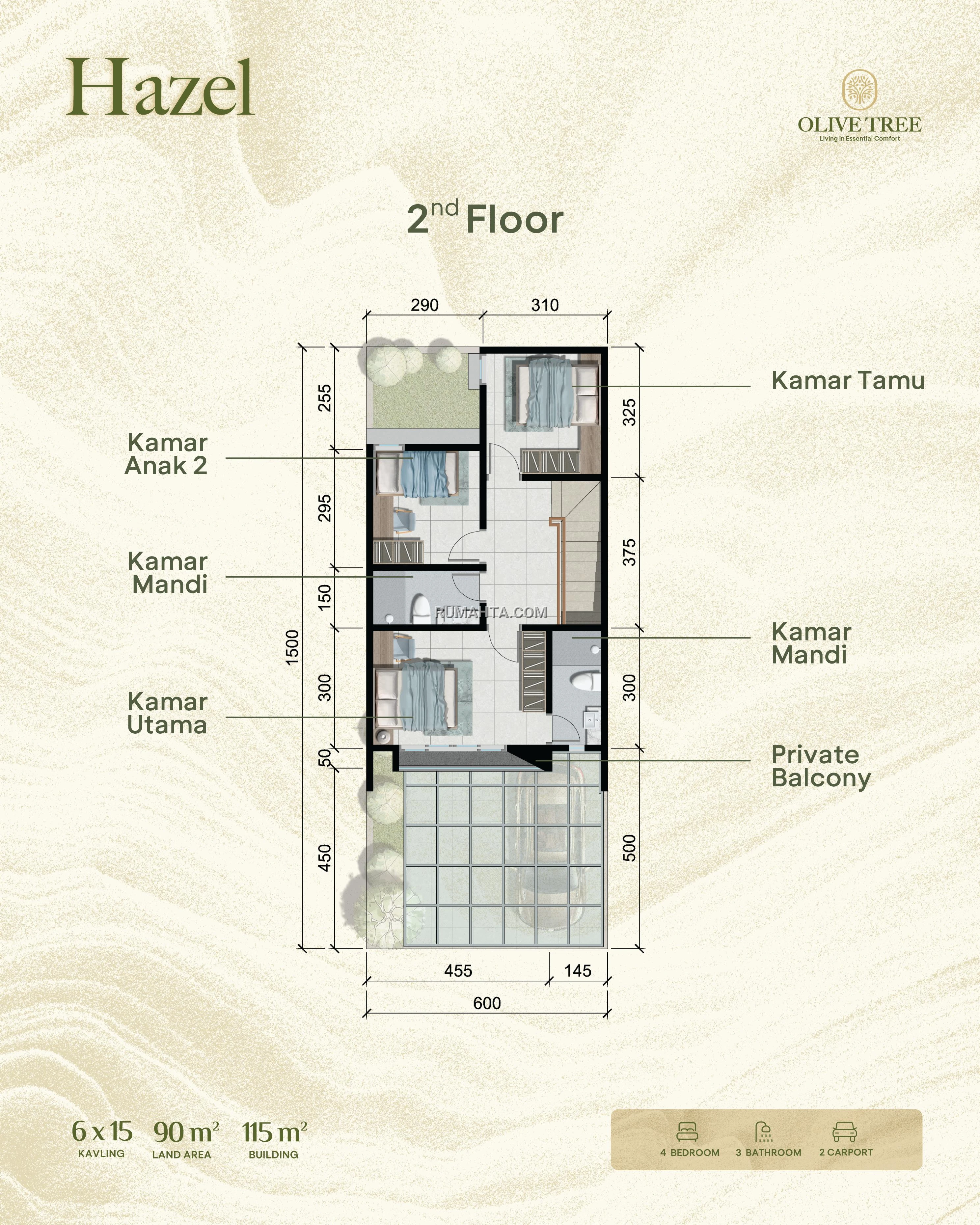 Rumah di Jual di Makassar Cluster Olive Tree Tipe Hazel, Hemat s/d 179 Juta Sebelum Harga Naik!