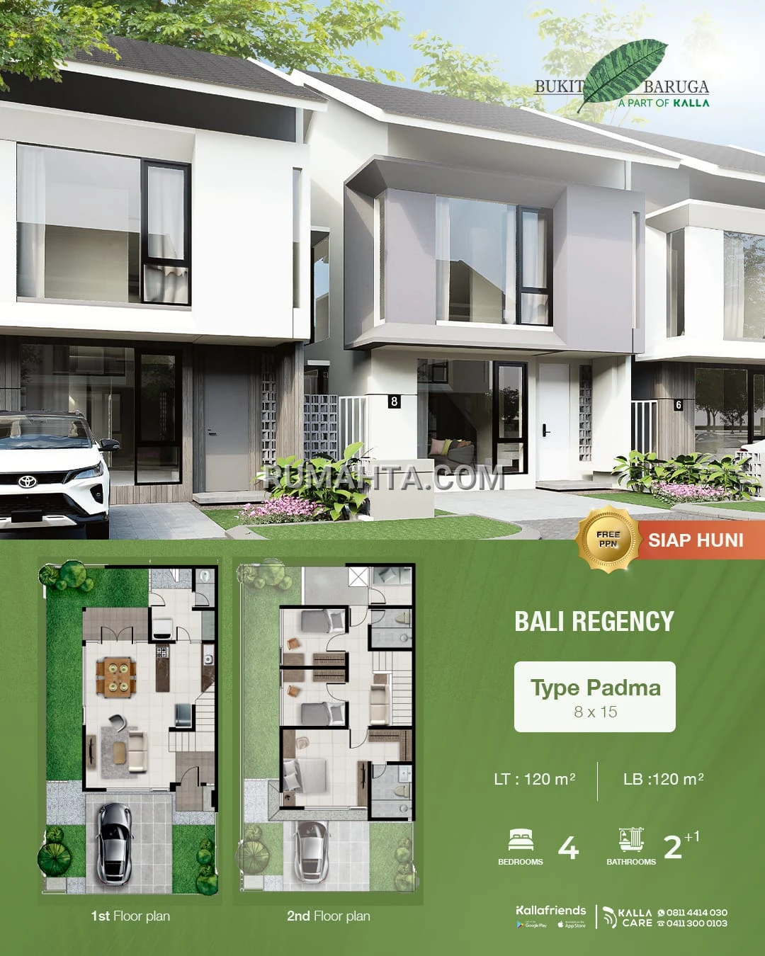 Rumah di Makassar Bukit Baruga Siap Huni Fasilitas Lengkap