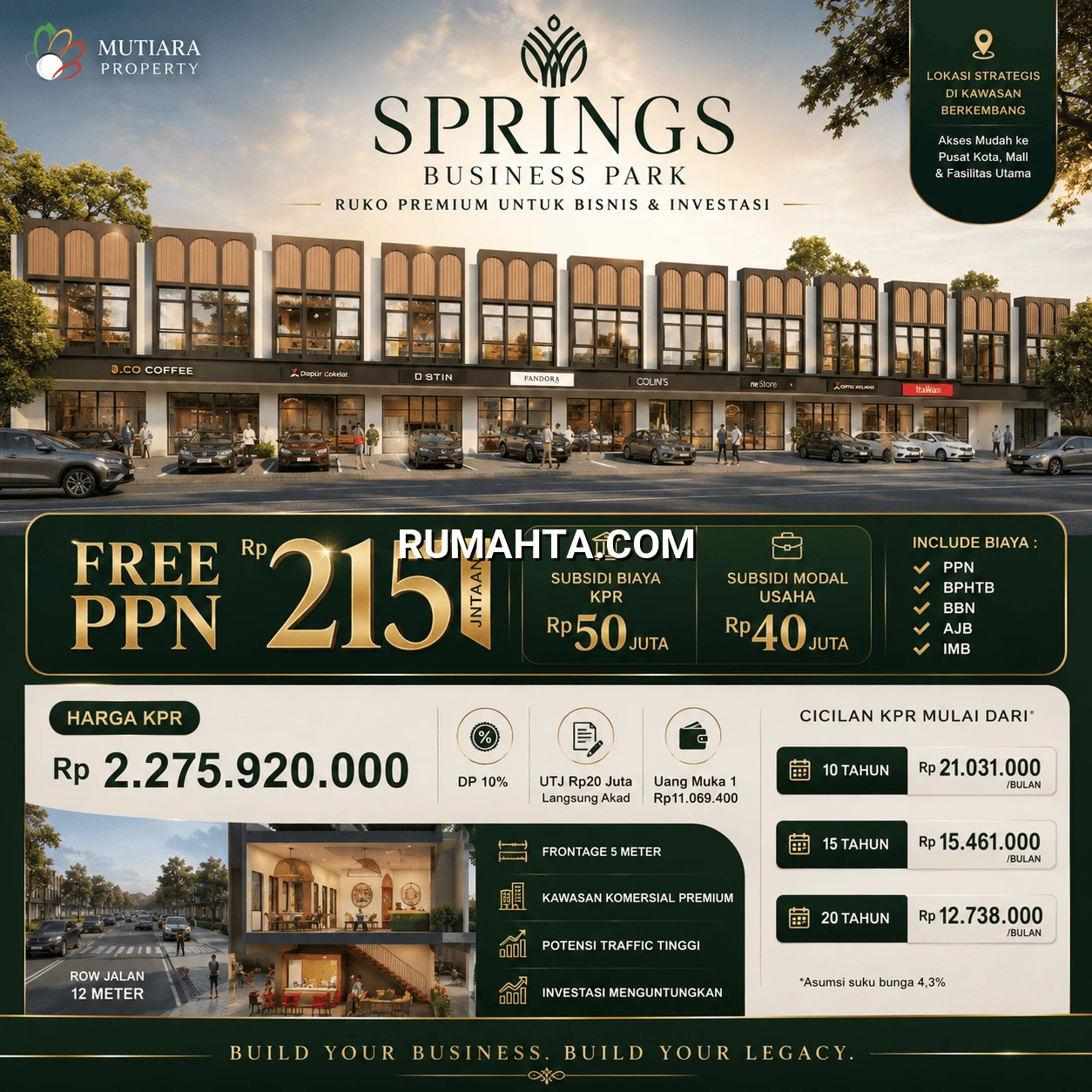 Ruko Dijual Makassar Lokasi Strategis di Pasar Baru Daya dan Banyak Promo Menarik Free PPN dan Lainnya hanya di Springs Business Park