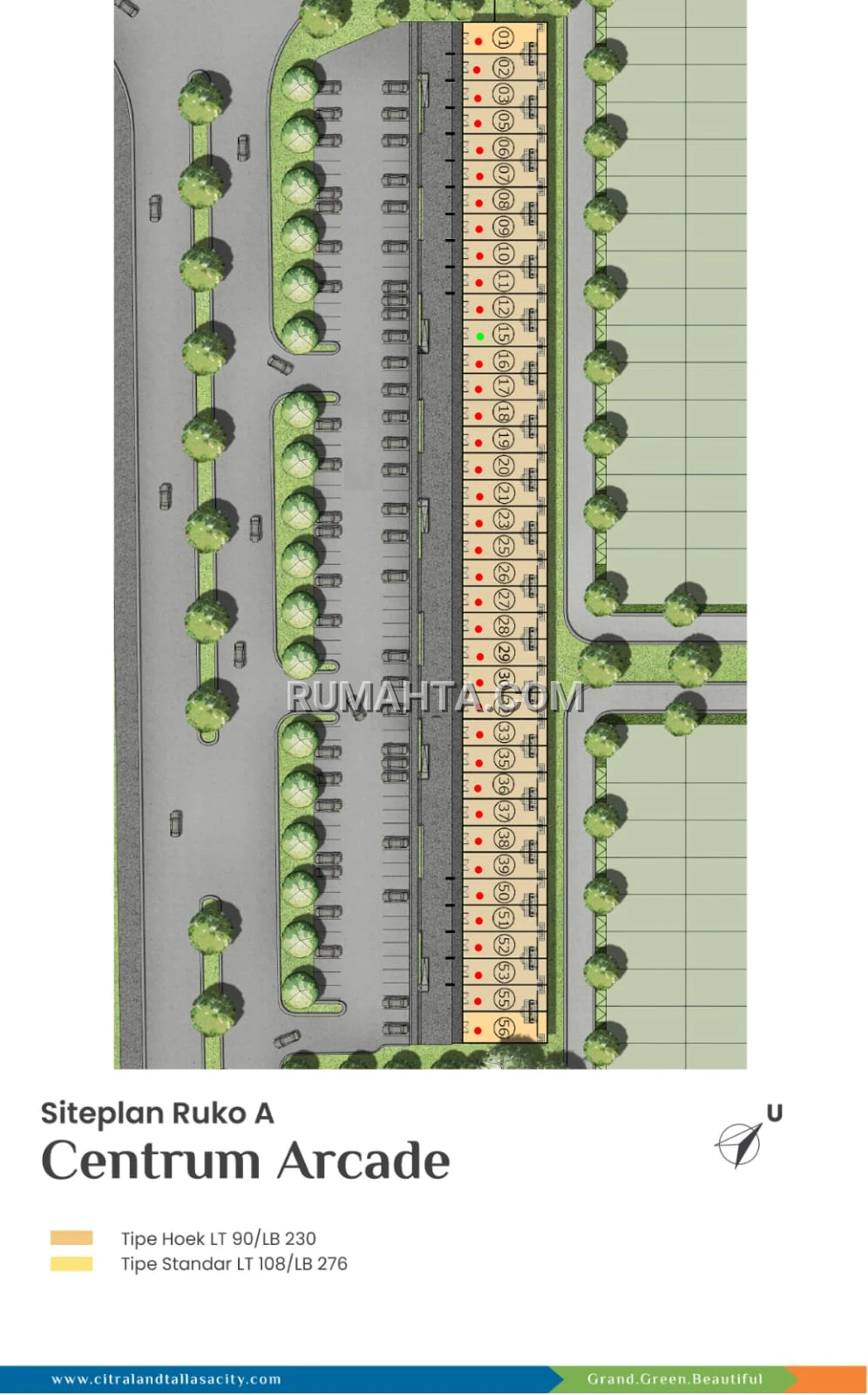 DIJUAL RUKO READY CENTRUM ARCADE SIAP PAKAI LOKASI STRATEGIS JALUR POROS CITRALAND TALLASA CITY