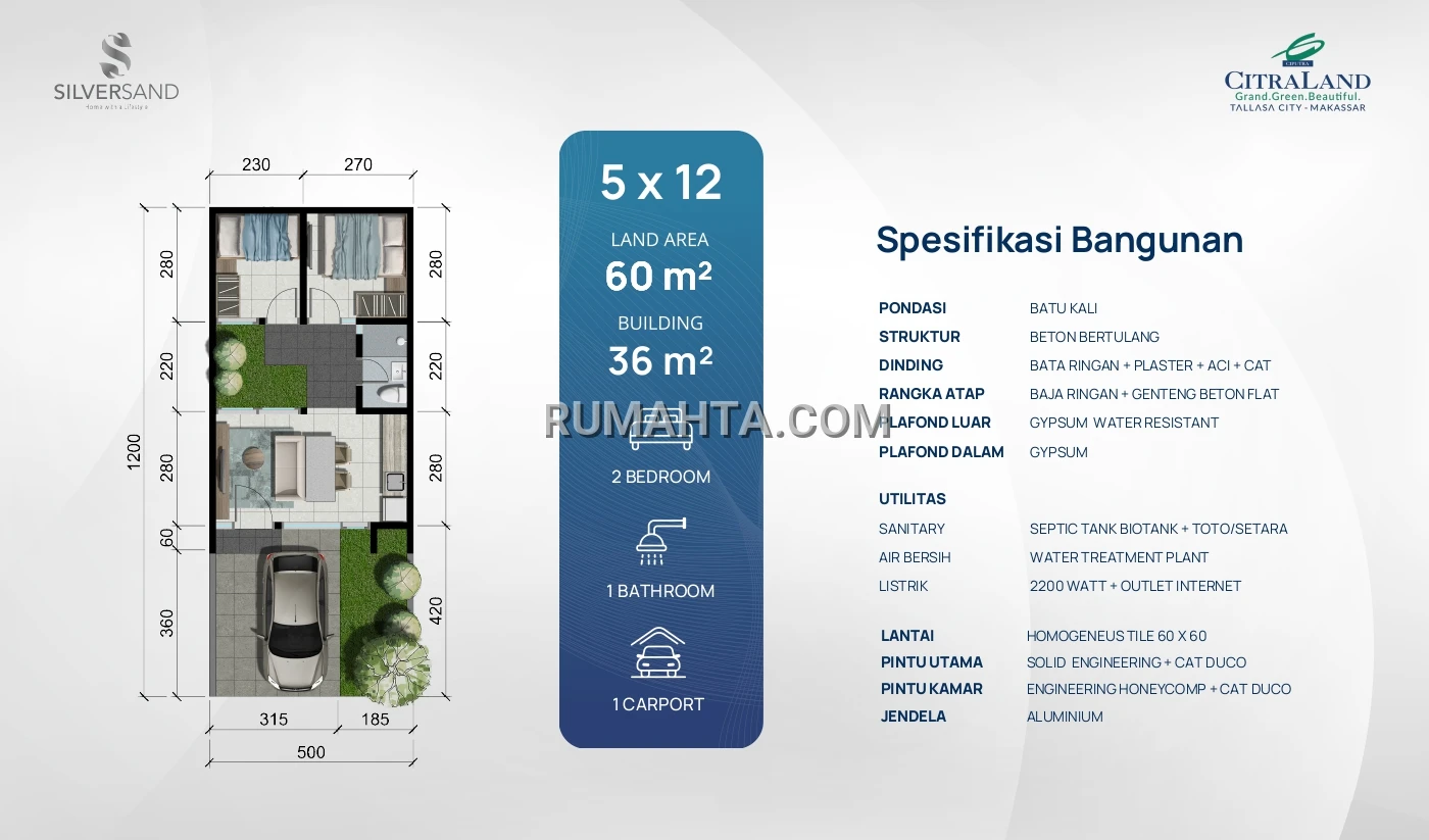 Rumah Dekat Gerbang Btp, Kampus Unhas & Jalan Tol - Promo Free PPN