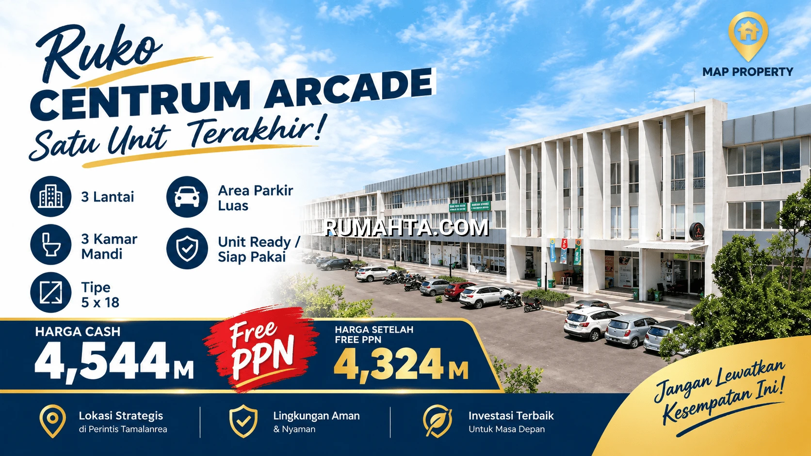 Ruko Citraland Tallasa City Tersisa 1 Unit Siap Pakai Promo Free PPN