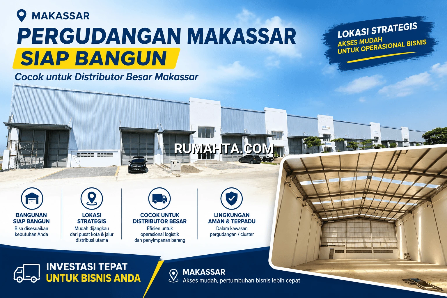 Pergudangan Makassar Siap Bangun, Cocok untuk Distributor Besar dan Bisnis Logistik